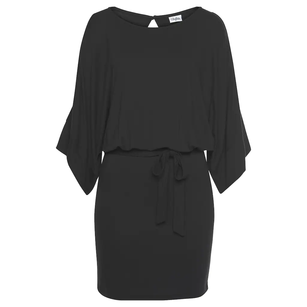 Buffalo Jerseykleid (mit Bindeband) mit Ärmelschlitzen sommerlich elegant Blitzangebot
