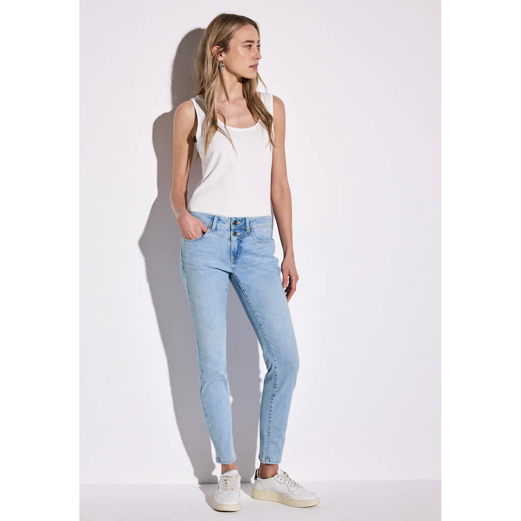 STREET ONE Slim-fit-Jeans aus Baumwolle mit Stretchanteil Letzte 3 Tage