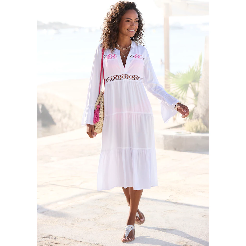 LASCANA Midikleid mit Häkeleinsätzen Neueste Stile