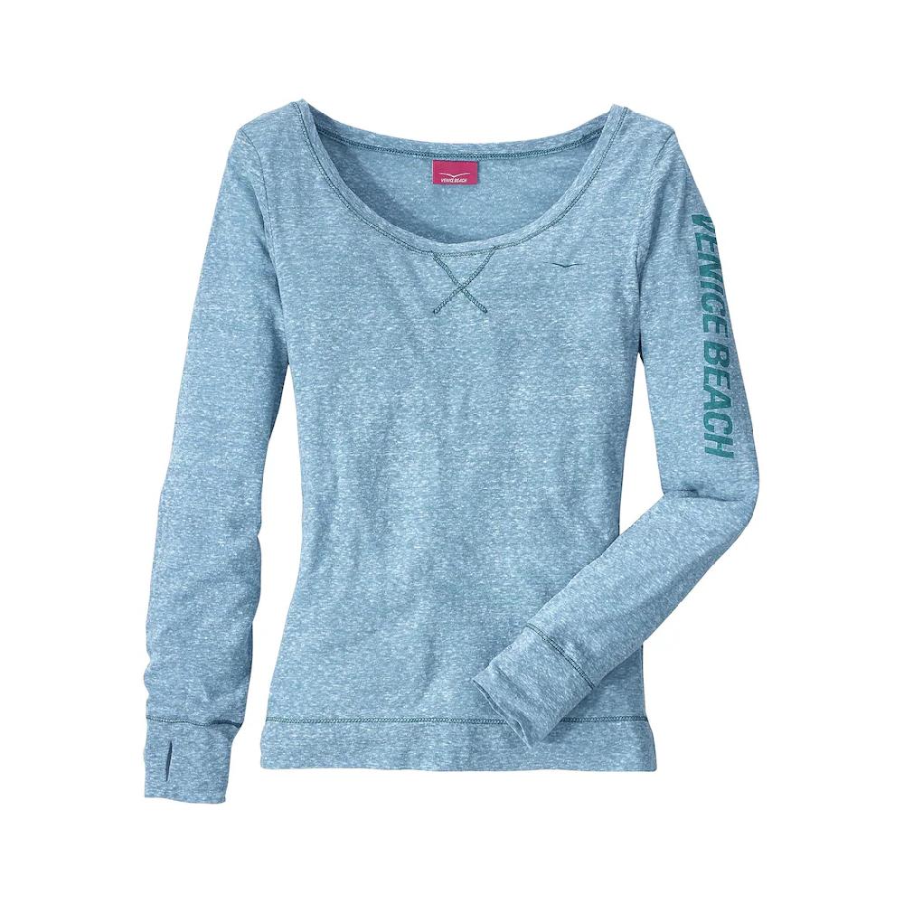 Venice Beach Langarmshirt mit sportlichem Logoprint sportlich-casual Sonderangebot der Fabrik