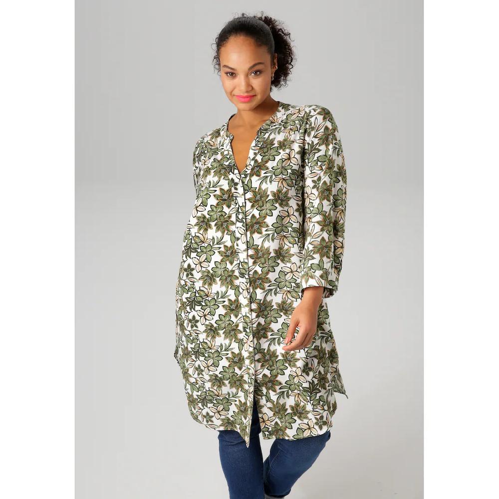 Aniston PLUS Longbluse mit farbharmonischen Blumen bedruckt - NEUE KOLLEKTION Riesige Rabatte