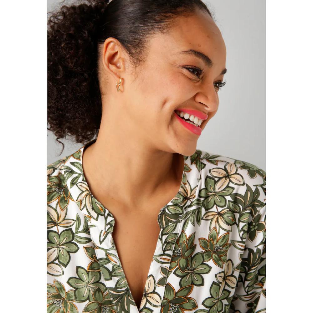 Aniston PLUS Longbluse mit farbharmonischen Blumen bedruckt - NEUE KOLLEKTION Riesige Rabatte