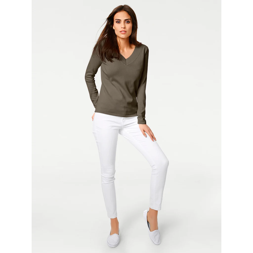 heine Strickpullover »V-Pullover« Clearance-Verkauf