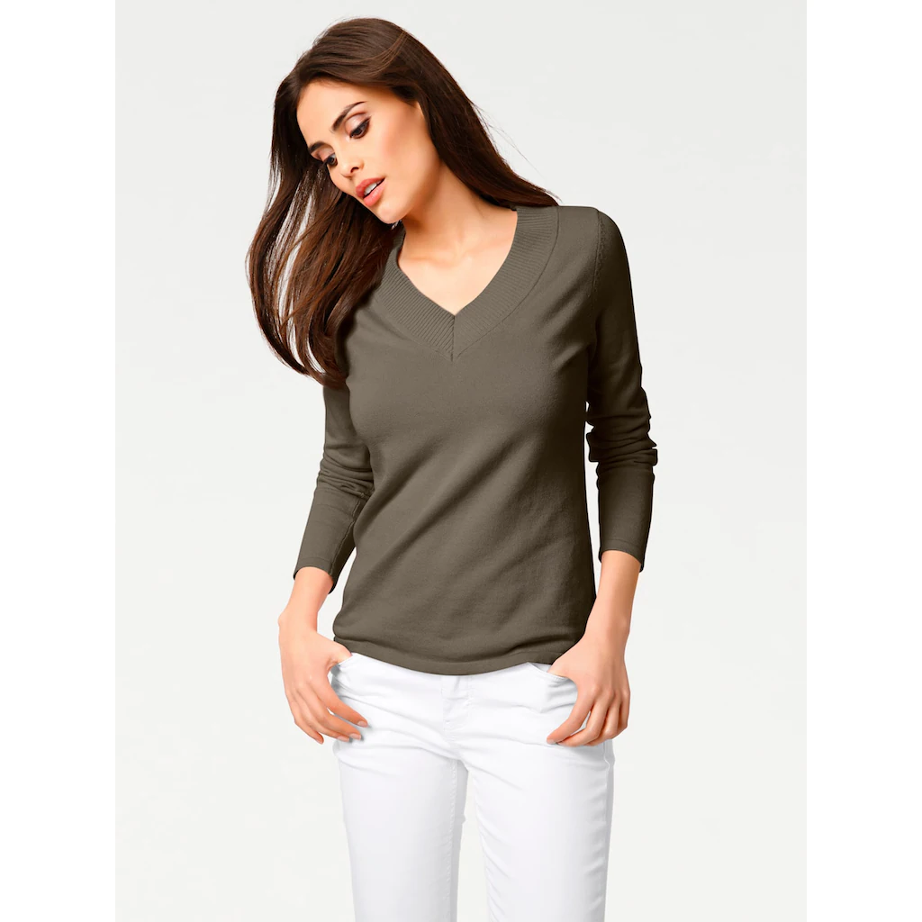 heine Strickpullover »V-Pullover« Clearance-Verkauf