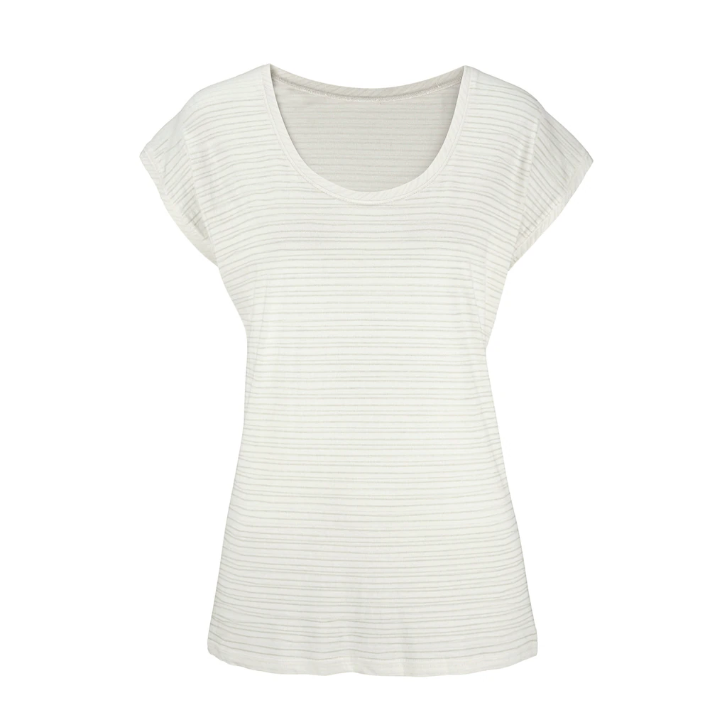 Beachtime Kurzarmshirt »mit leicht transparenten Streifen« (2er-Pack) aus weicher Baumwoll-Viskose-Qualität zollfrei
