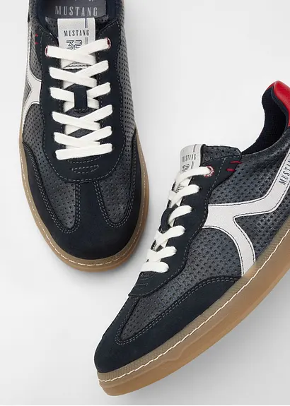 bonprix Modischer Herren-Sneaker von Mustang - blau - Herren Heißer Verkauf