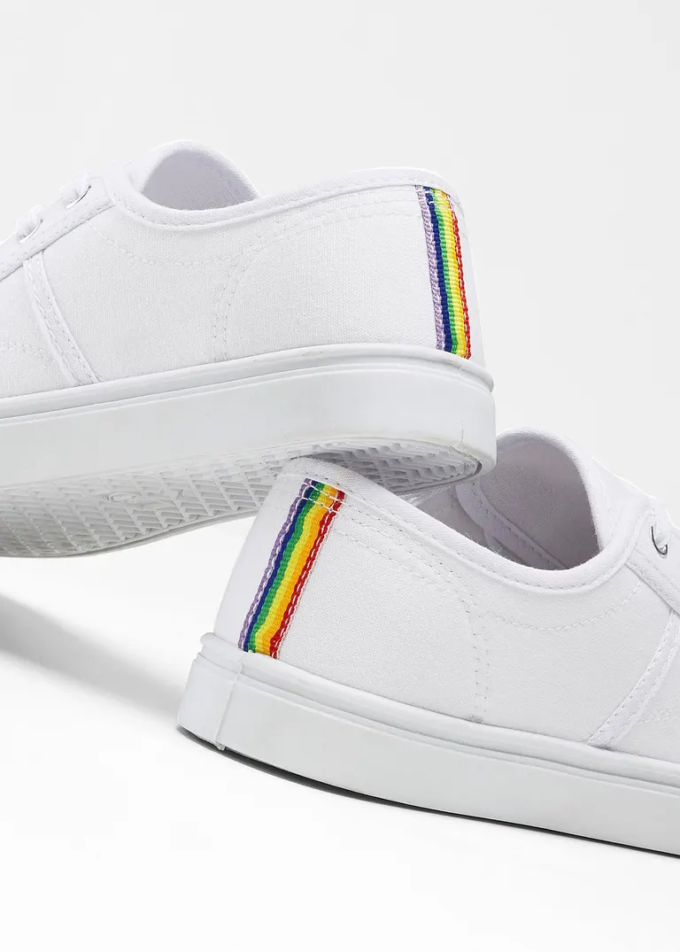 bonprix Modischer Sneaker mit Regenbogen Detail - weiß - Damen Zeitlich begrenztes Angebot
