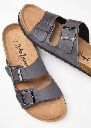 bonprix Schöne Pantolette im Casual-Look - grau - Herren Blitzangebot