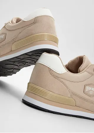 bonprix Sportlicher Sneaker mit Schnürung - beige - Herren Kauf eins, bekomm eins gratis