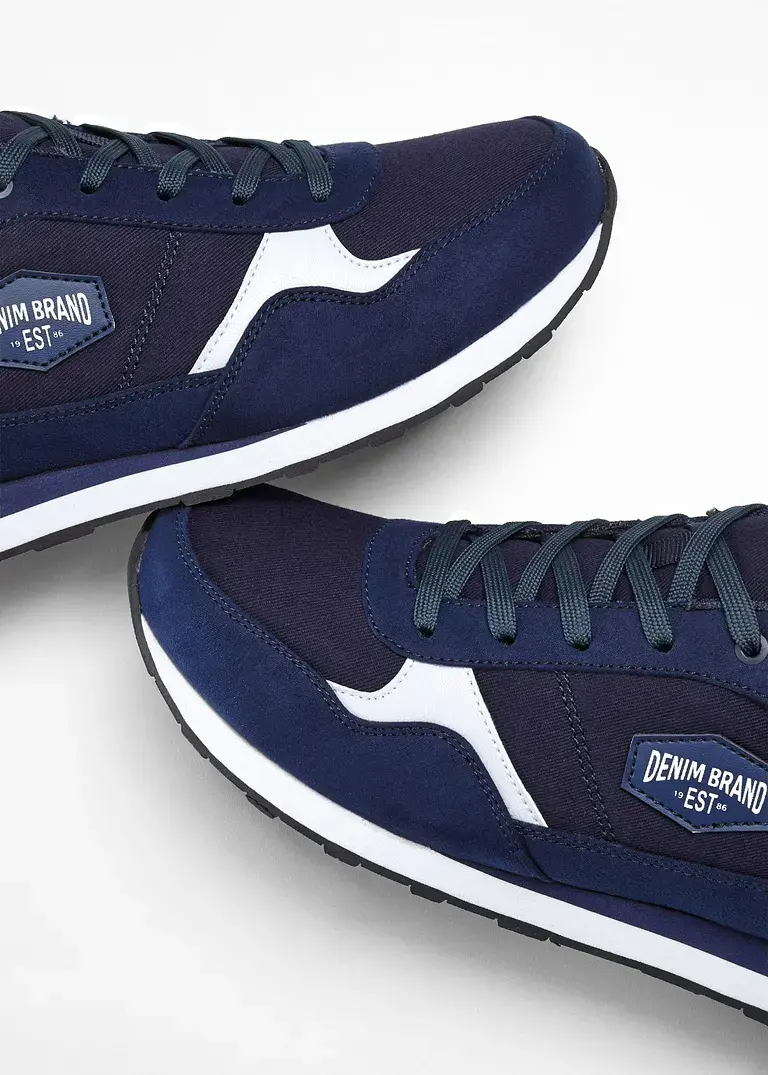 bonprix Sportlicher Sneaker mit Schnürung - blau - Herren Tägliche Deals