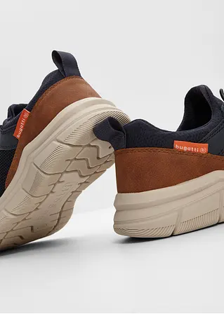bonprix Sportlicher Bugatti Sneaker mit Materialmix - blau Begrenzte Freigabe