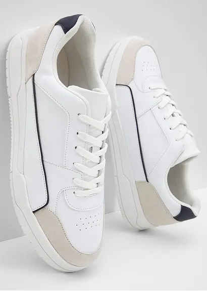 bonprix Lässiger Sneaker mit sportlichen Details - weiß Letzte 3 Tage