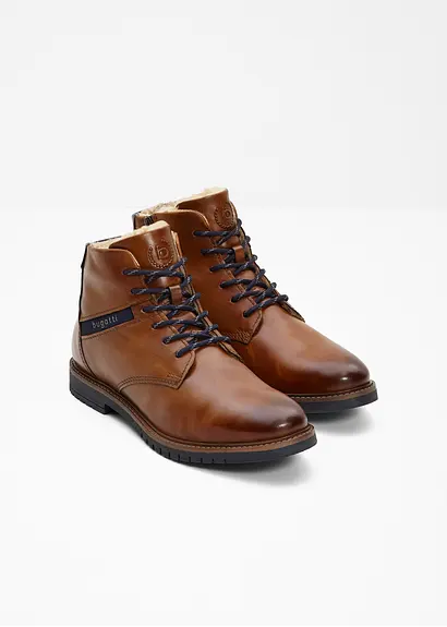 bonprix Warm gefütterte Schnür Stiefelette von Bugatti - braun Bis zu 50% Rabatt
