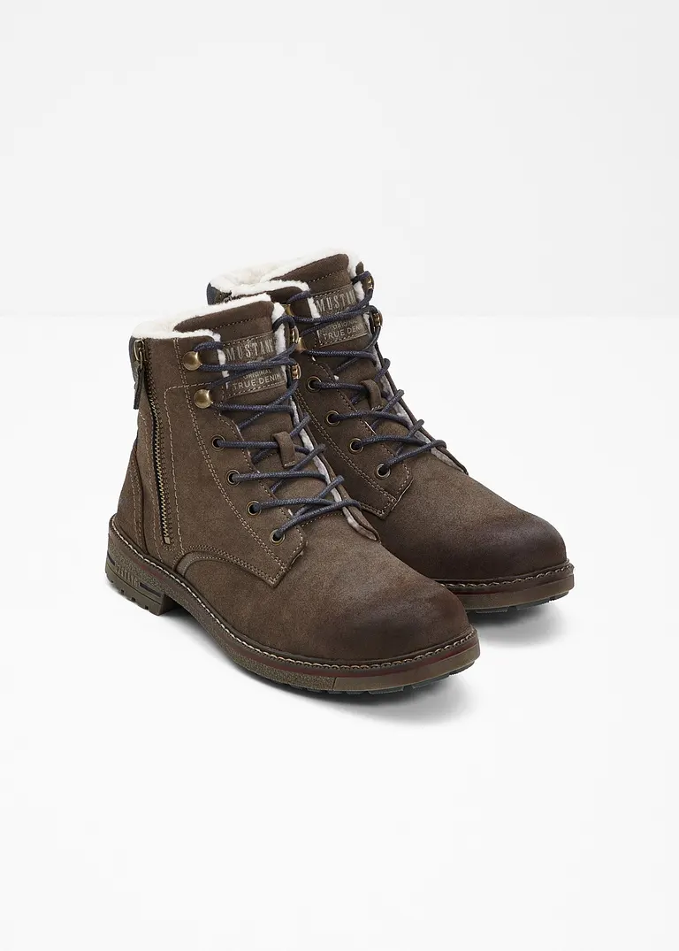 bonprix Warmgefütterter Schnür Boot von Mustang - braun Bis zu 60% Rabatt