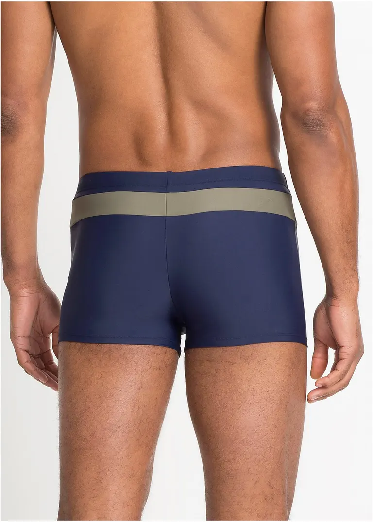 bonprix Bequeme Badehose mit Bindeband am Bund und Kontraststreifen Super Rabatt