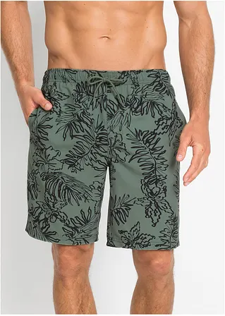 bonprix Sportliche Badeshorts mit modischem Druck - grün 50% Rabatt mit kostenlosem Versand