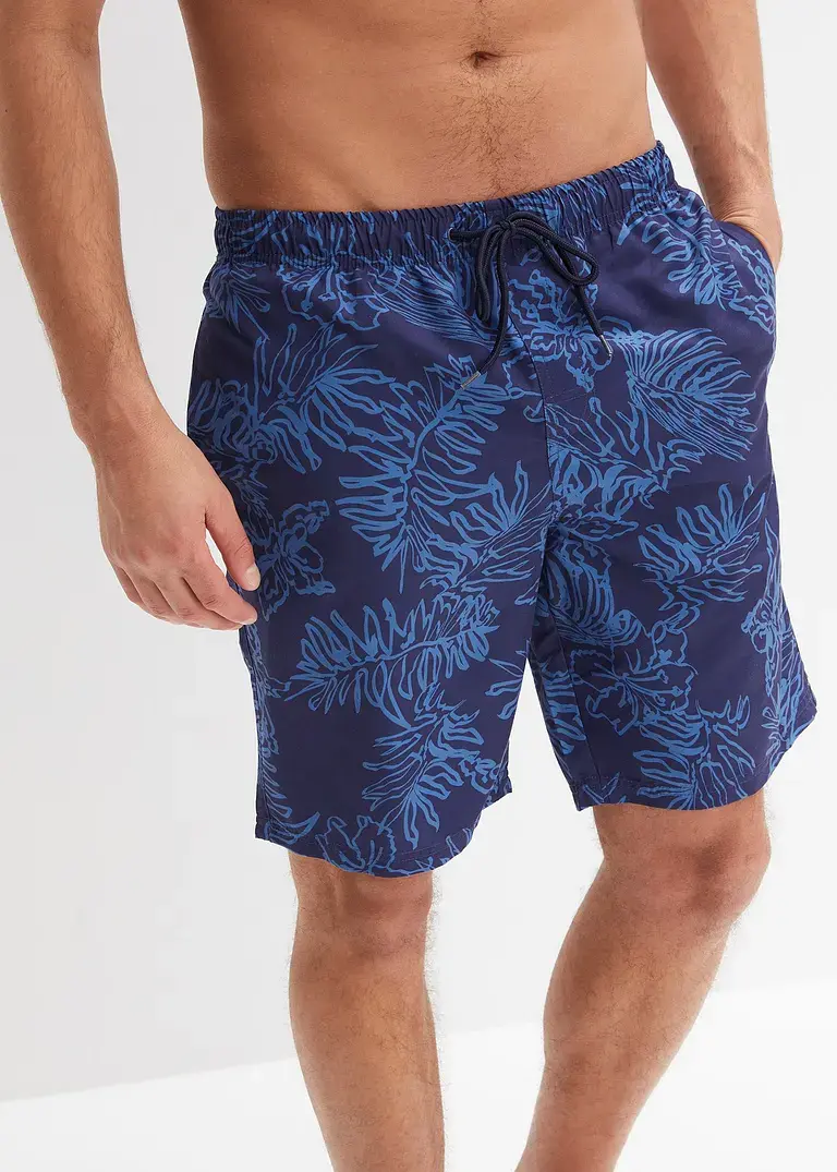 bonprix Sportliche Badeshorts mit modischem Druck - blau Clearance-Verkauf