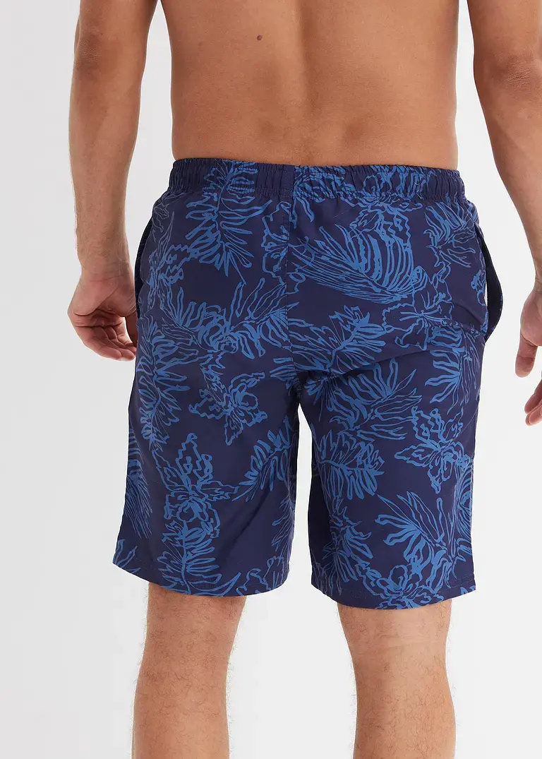 bonprix Sportliche Badeshorts mit modischem Druck - blau Clearance-Verkauf