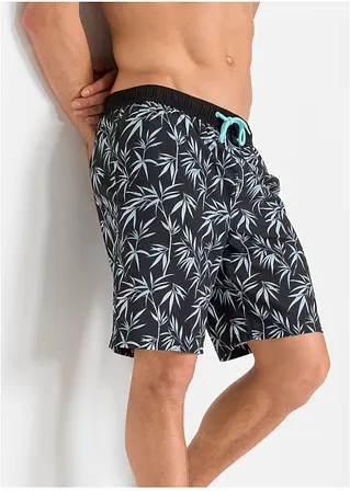 bonprix Sportliche Herren Badeshorts mit seitlichen Eingriffstaschen und schönem Druck Black Friday Preise