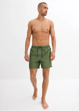 bonprix Modische Badeshorts mit seitlicher Tasche - grün Im Verkauf