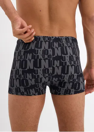 bonprix Modische Badehose mit trendigem Druck - schwarz 50% Rabatt für begrenzte Zeit