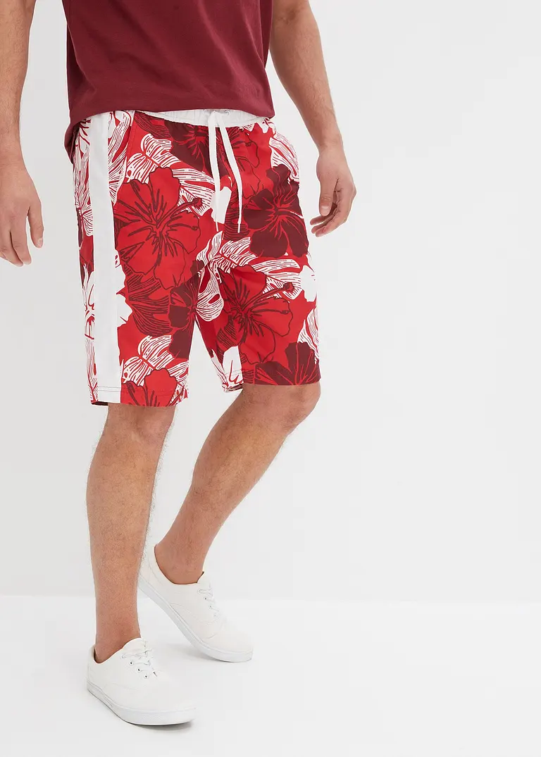 bonprix Sommerlich bedruckte Strand-Bermuda - rot - Herren Hotsell