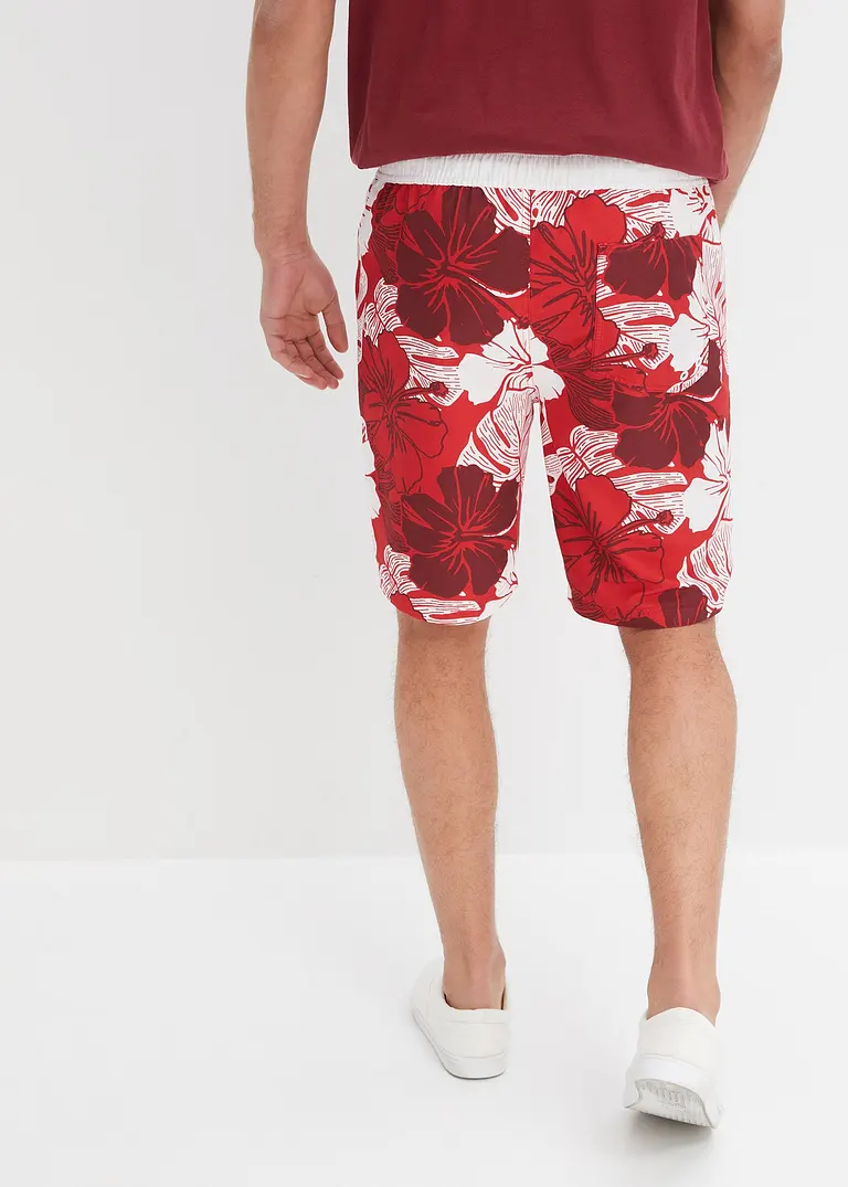 bonprix Sommerlich bedruckte Strand-Bermuda - rot - Herren Hotsell