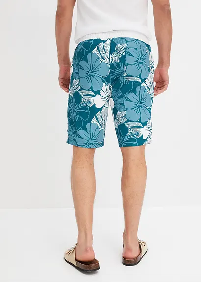 bonprix Sommerlich bedruckte Strand-Bermuda - petrol - Herren im Angebot