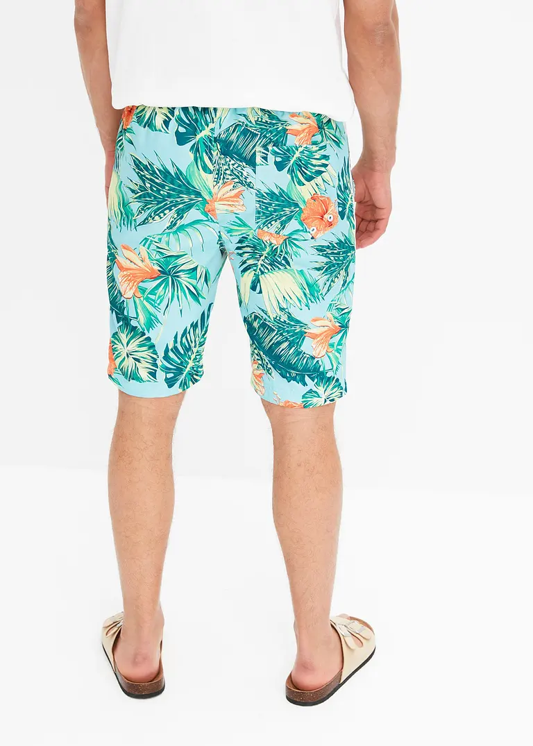 bonprix trendige Strandbermuda mit Allover-Druck - blau Schlussverkauf