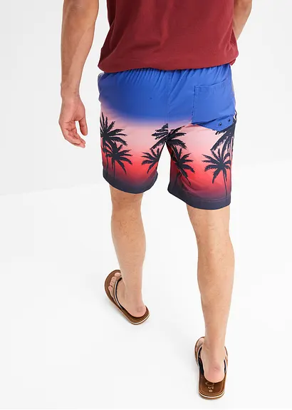 bonprix trendige Strandshorts mit sommerlichem Druckmotiv - blau - Herren Fabrikverkauf