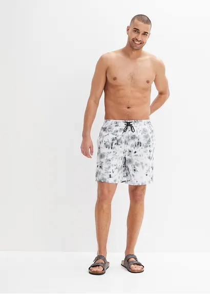 bonprix Schöne Badeshorts mit modischem Print - schwarz Blitzverkäufe
