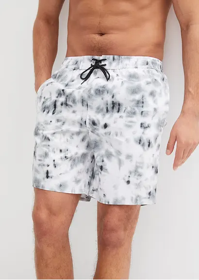 bonprix Schöne Badeshorts mit modischem Print - schwarz Blitzverkäufe