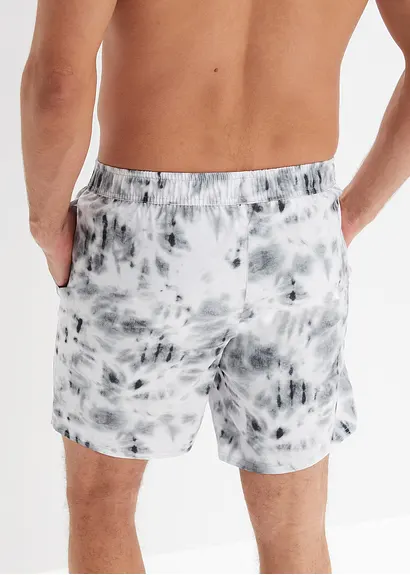 bonprix Schöne Badeshorts mit modischem Print - schwarz Blitzverkäufe