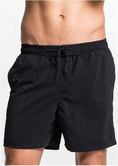 bonprix Sportive Badeshorts in unifarbenem Design - schwarz Limitierter Zeitrabatt