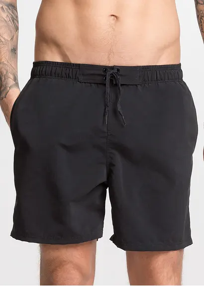 bonprix Sportive Badeshorts in unifarbenem Design - schwarz Limitierter Zeitrabatt