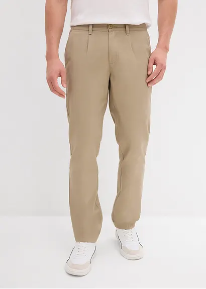 bonprix Moderne Chinohose mit Bundfalte - grün - Herren Rabatt