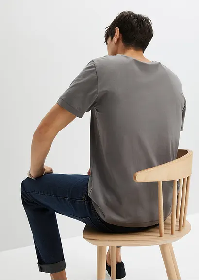 bonprix T-Shirt mit kernigem Print - grau - Herren Versandkostenfrei