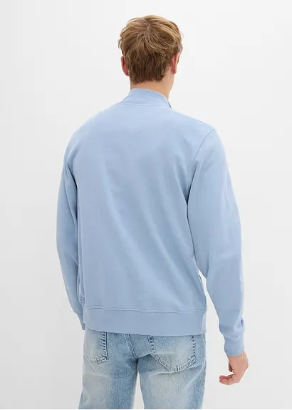 bonprix Sportive Herren Sweatjacke mit lässigen Kängurutaschen - lila Valentinstagsangebot