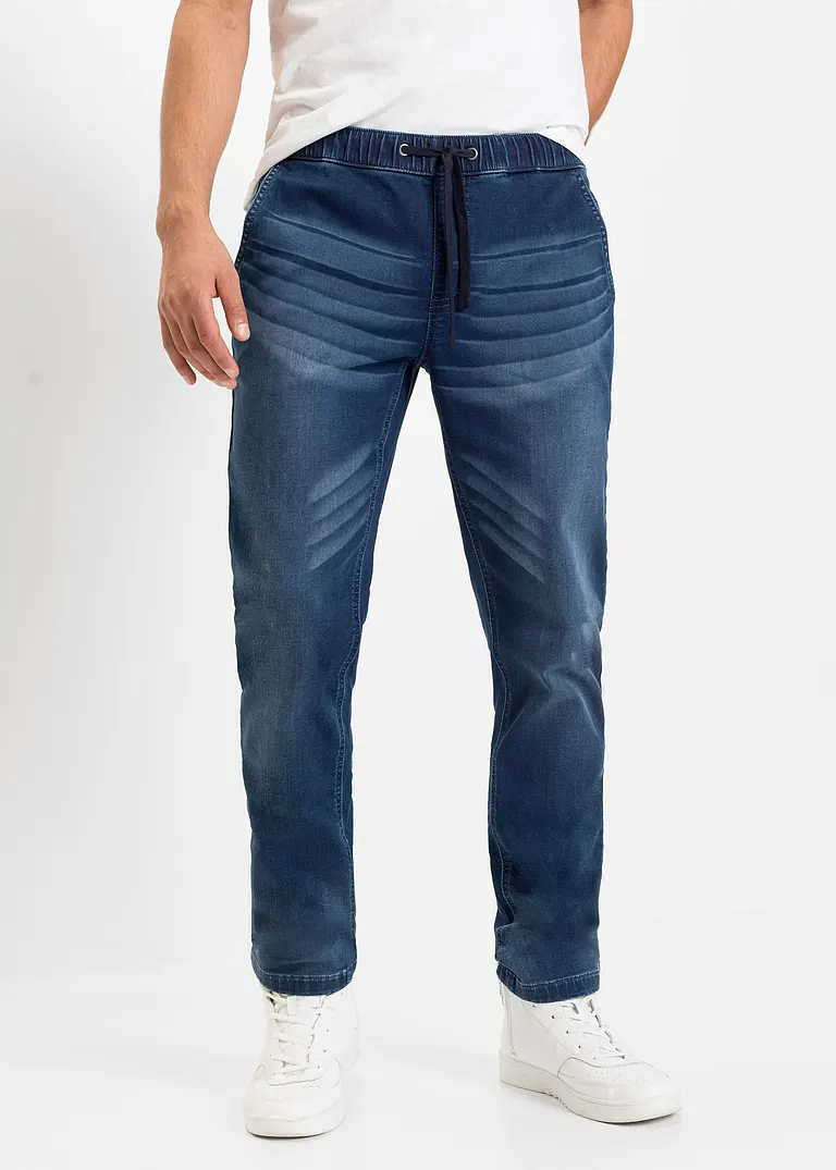 bonprix Superlässige Regular Fit Sweat-Jeans mit Gummibund Blitzangebot