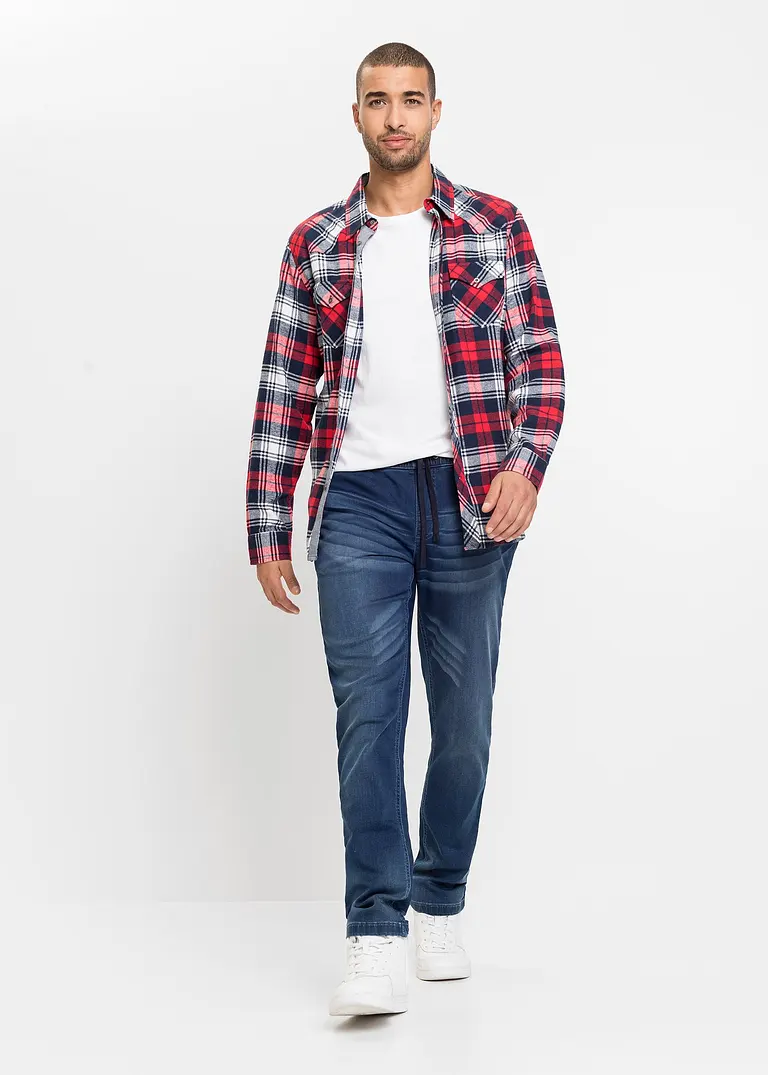 bonprix Superlässige Regular Fit Sweat-Jeans mit Gummibund Blitzangebot