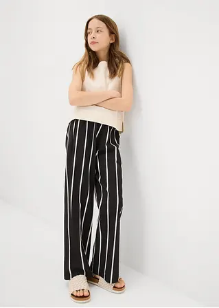 bonprix Mädchen Jersey-Hose aus reiner Bio-Baumwolle - schwarz Tiefpreis