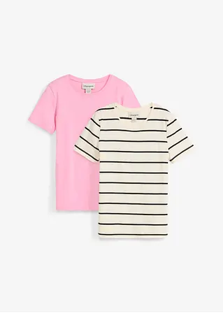 bonprix Mädchen Basic-Shirt im praktischen 2er-Pack - Kinder Begrenzte Freigabe