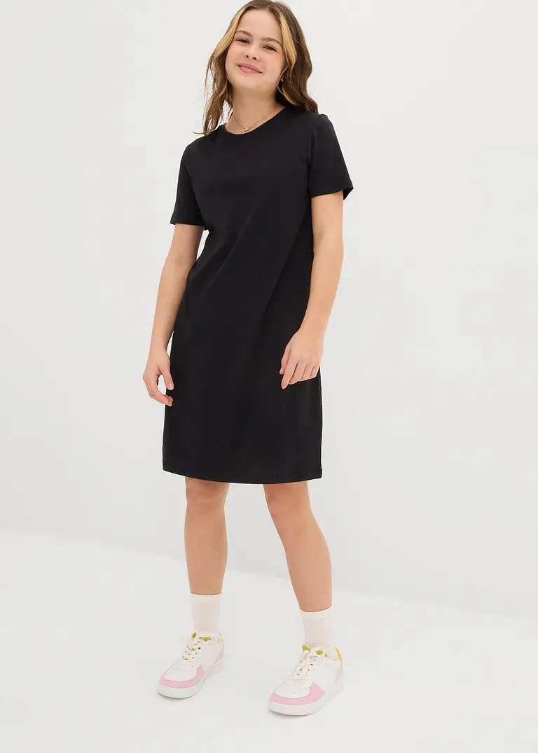 bonprix Schlichtes Jerseykleid für Mädchen aus reiner Bio-Baumwolle Neueste Stile