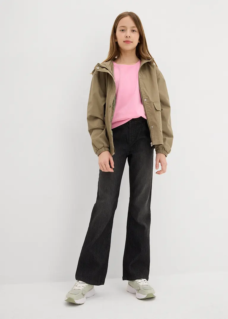 bonprix Mädchen Jeggings mit leicht ausgestelltem Bein und aufgesetzten Geäßtaschen Letzte 2 Tage
