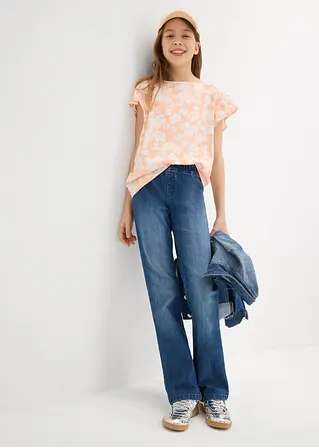 bonprix Mädchen Jeggings mit leicht ausgestelltem Bein und aufgesetzten Geäßtaschen Letzter Tag