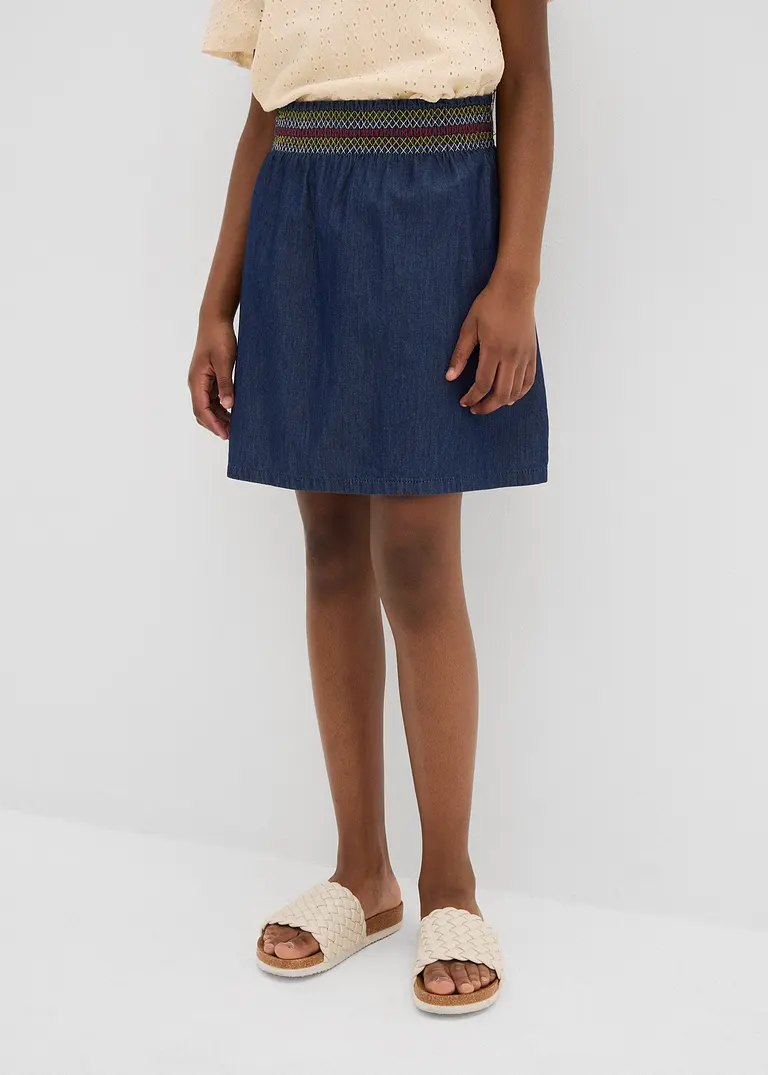 bonprix Ausgestellter Jeansrock mit elastischem Bündchen für Mädchen Sonderangebot der Fabrik