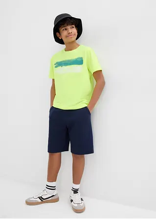 bonprix Schöne Jungen Sweat-Bermuda mit praktischen Taschen und kontrastfarbiger Kordel Super Rabatt