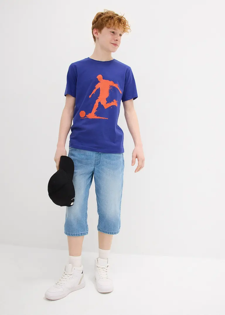 bonprix Cooles Jungen T-Shirt mit Rundhalsausschnitt und einem großen Druck vorne Clearance-Verkauf