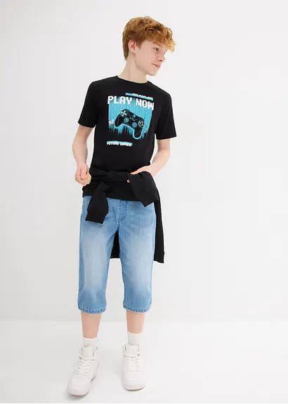 bonprix Cooles Jungen T-Shirt mit großem Druck und Rundhalsausschnitt Fabrikladen