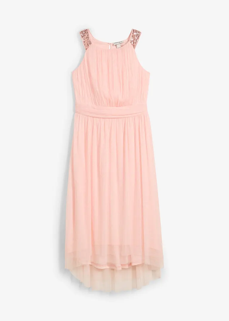 bonprix Festliches Mädchenkleid mit dekorativen Pailletten - lila Im Verkauf
